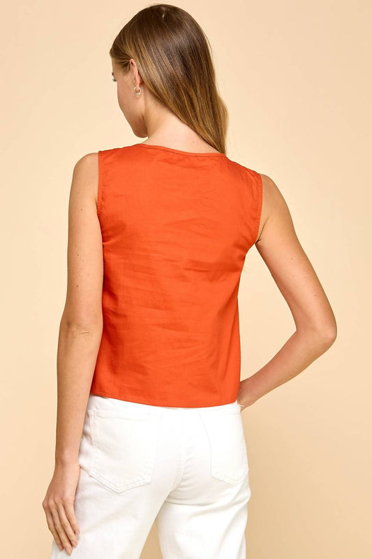 Tcec - Davis Pleated Tank Top