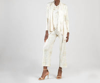 Clara Sunwoo - Foil Sheen Drape Tunic Cardigan