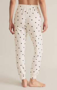Z Supply BABY LOVE JOGGER in ivory - women's pants - detail view