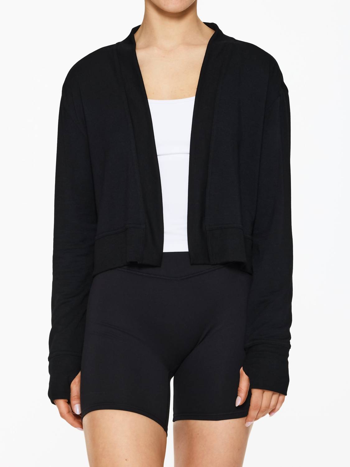 SPLITS59 Suzan Cardigan in black - women's cardigan