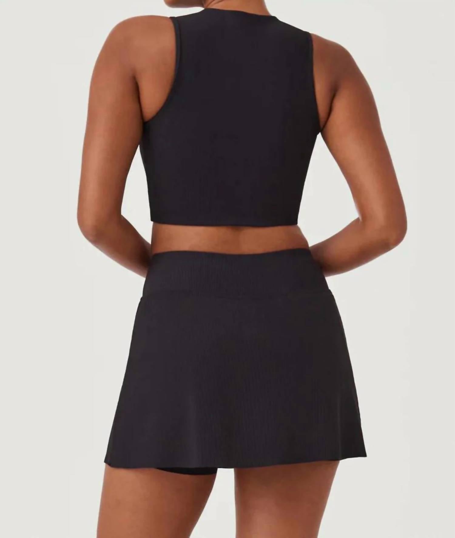 Spanx - Contour Rib Mock Neck Crop Top