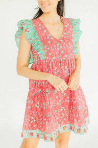 Victoria Dunn - Posey V-neck Mini Dress