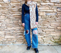 Ellison+Young - Women's Zebra Cozy Knit Reversible Scarf