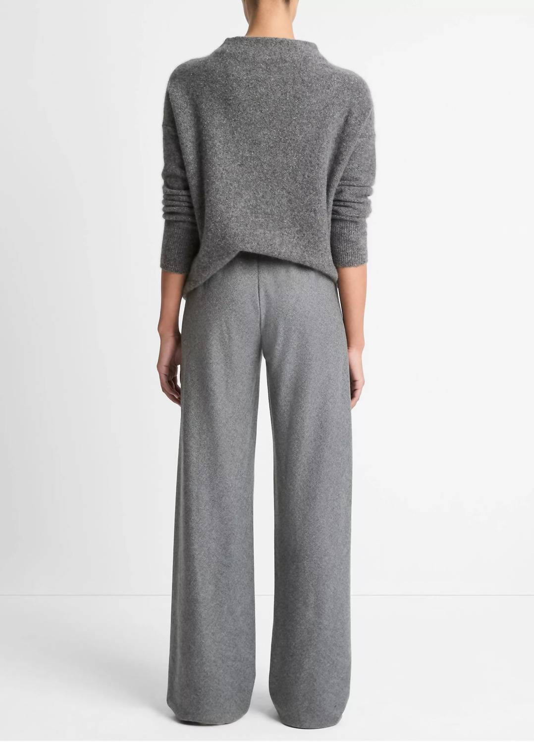 Vince - High Waist Wool Blend Bias Pant