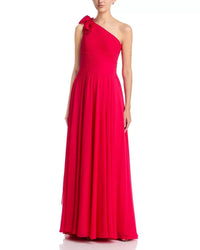 Teri Jon - One Shoulder Chiffon Trim Gown