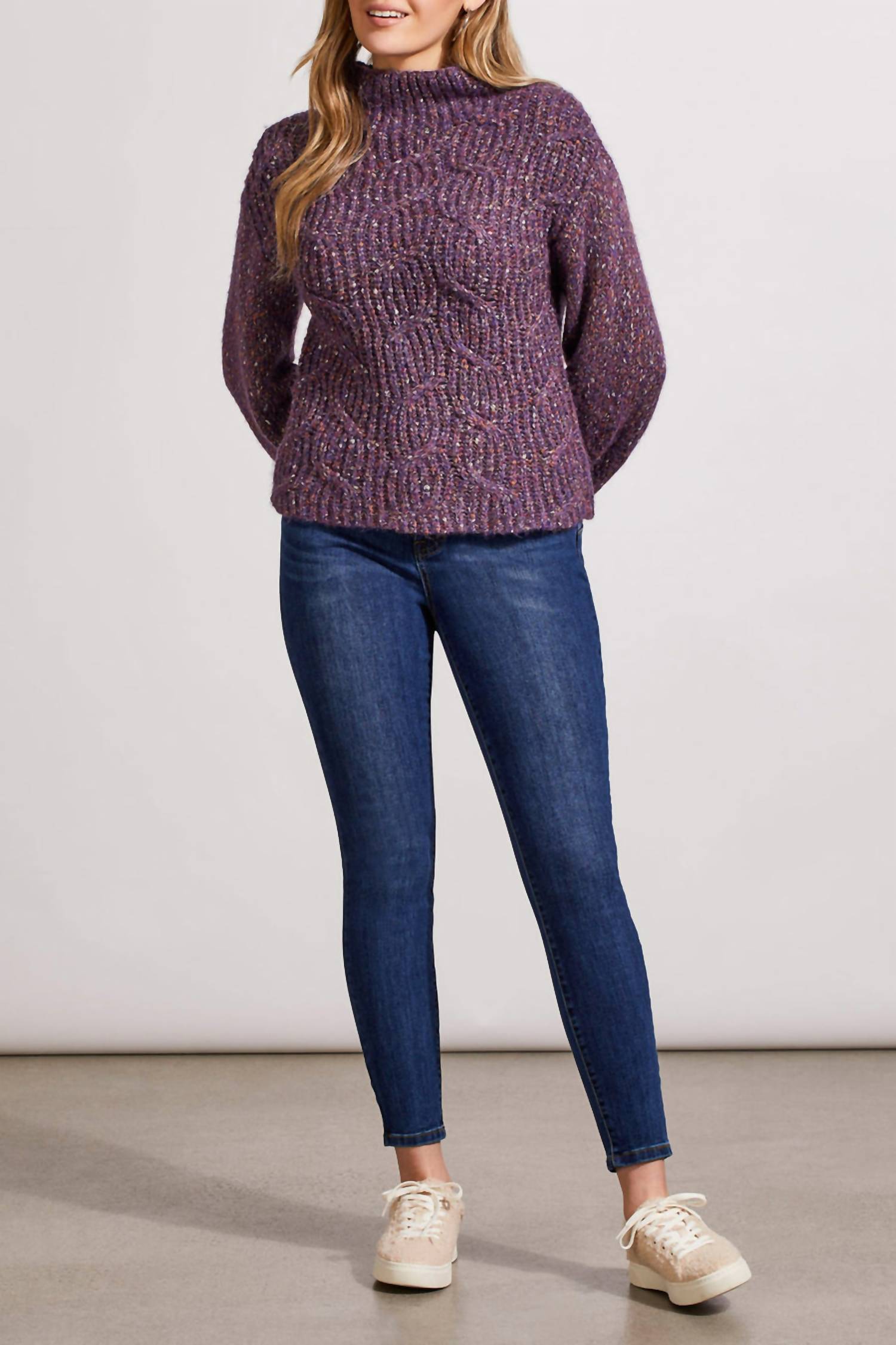Tribal - Funnel Neck Oversize Sweater
