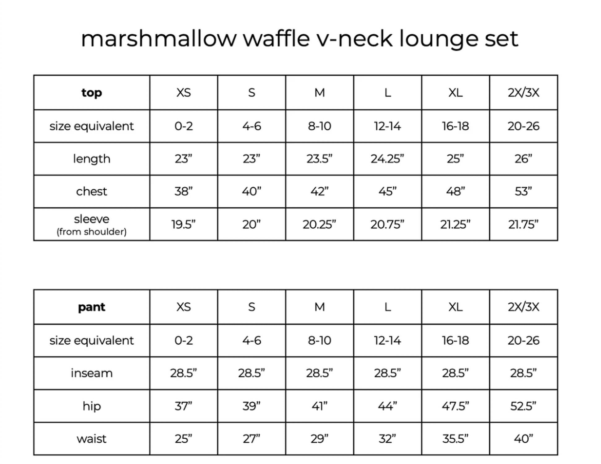 Softies - Marshmallow Waffle V-neck Lounge Set