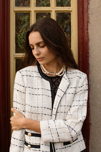 Iris Setlakwe - Collarless Tweed Jacket