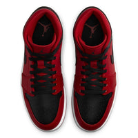 Air Jordan Men's 1 Mid Shoes in red black - men's sneaker - view 5