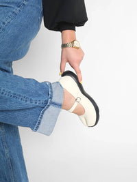 All Black - Women's Split Toe Mary Jane Flat