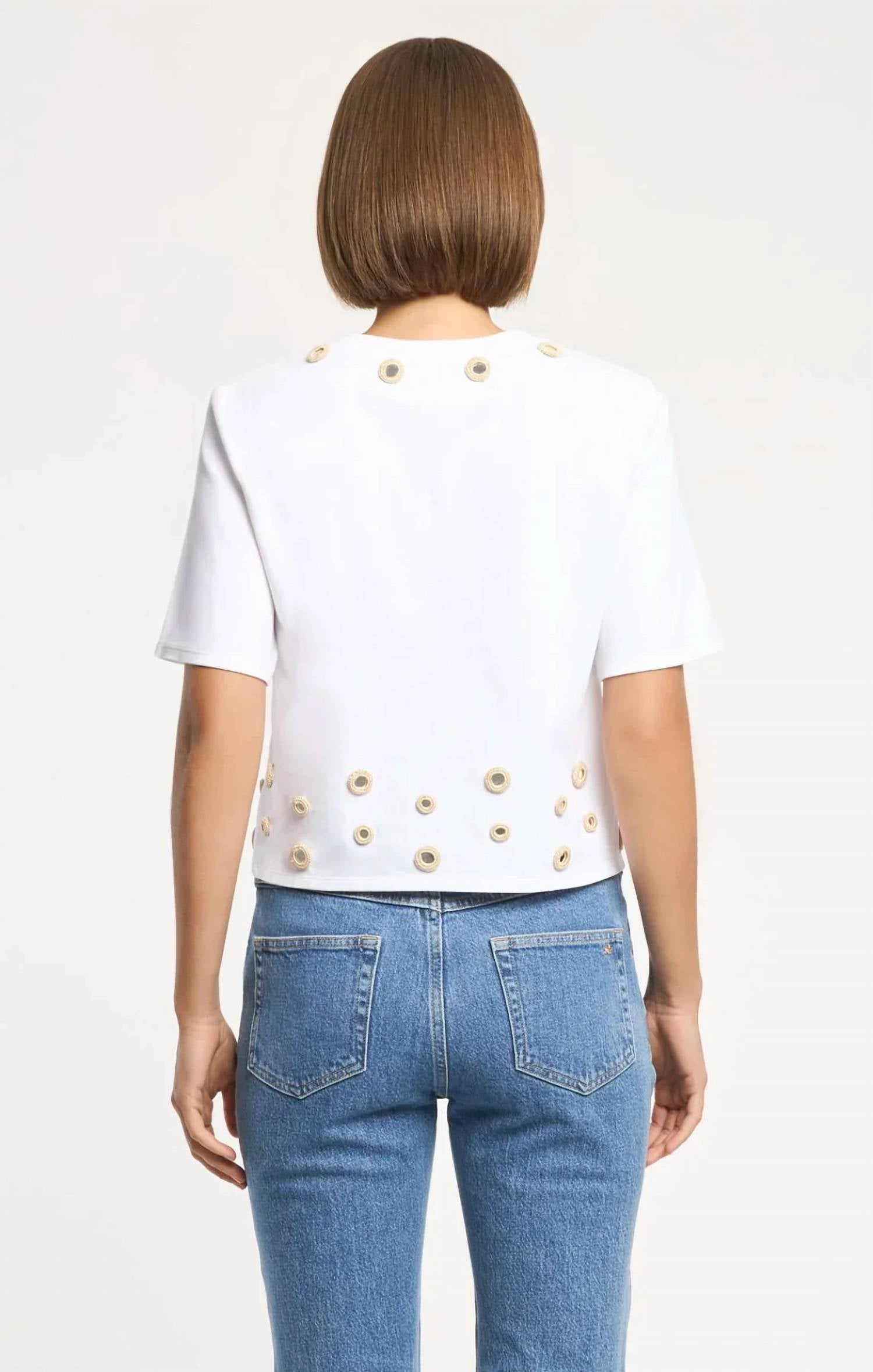 Cinq A Sept - Crochet Mirrors Bessy Tee