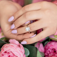 Starlette Women's Katherine Engagement Ring in silver - women's jewelry - detail view