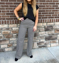 Karen Kane - Checked Straight Leg Pants