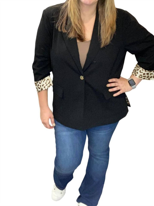 Andree By Unit - Leopard Accent Blazer