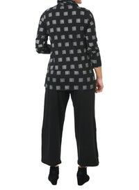 Tulip Clothing Bristol Cowl Neck Pullover Sweatshirt in black - women's top - view 4