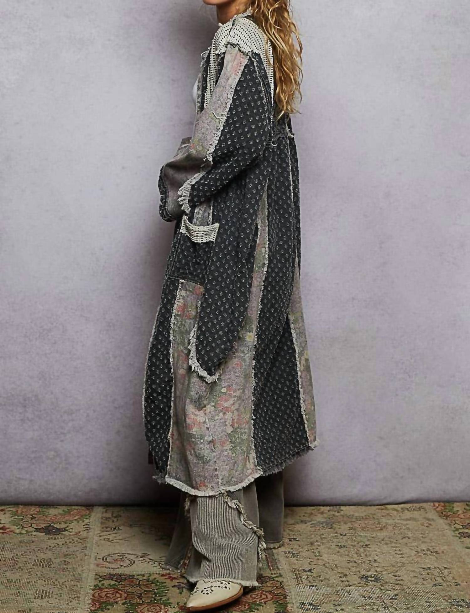 Pol - Maxi Length Open Cardigan