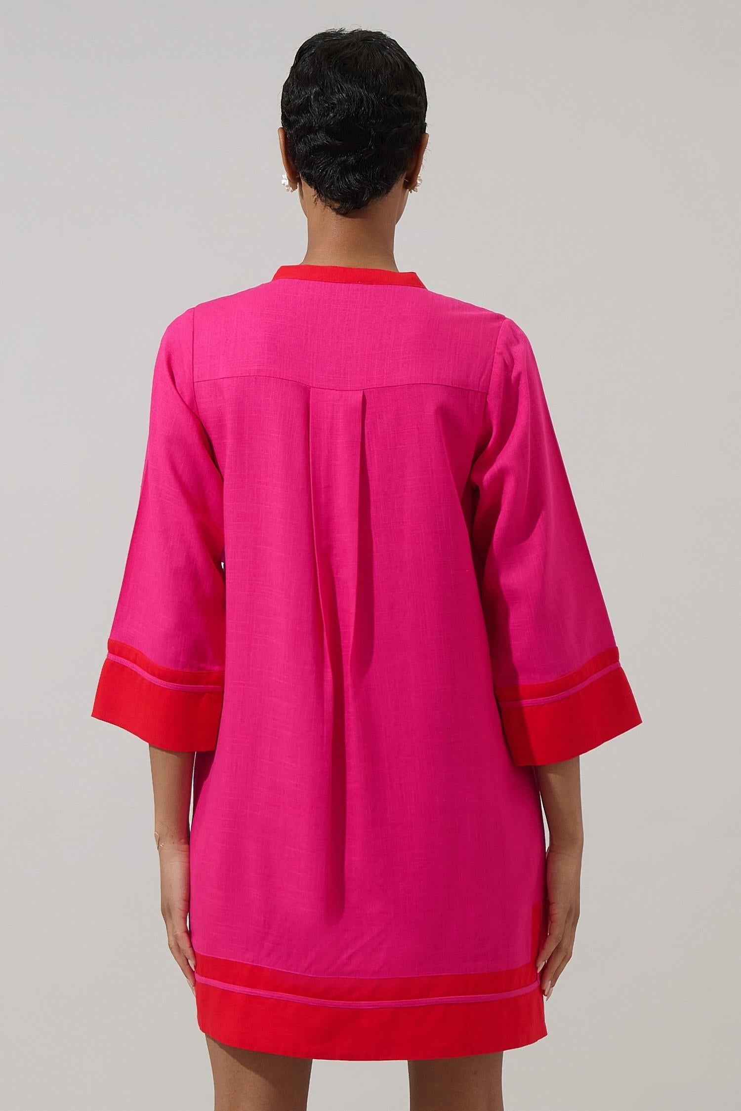 Sugarlips - Allie Shift Linen Mini Dress