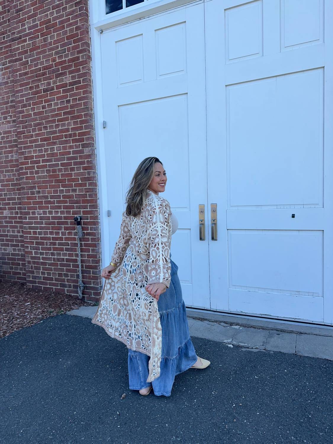 Pol - Long Sleeve Open Front Long Cardigan