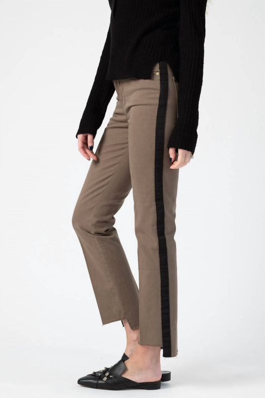 Frame - Le High Straight Raw Stagger Tuxedo Tape Pants