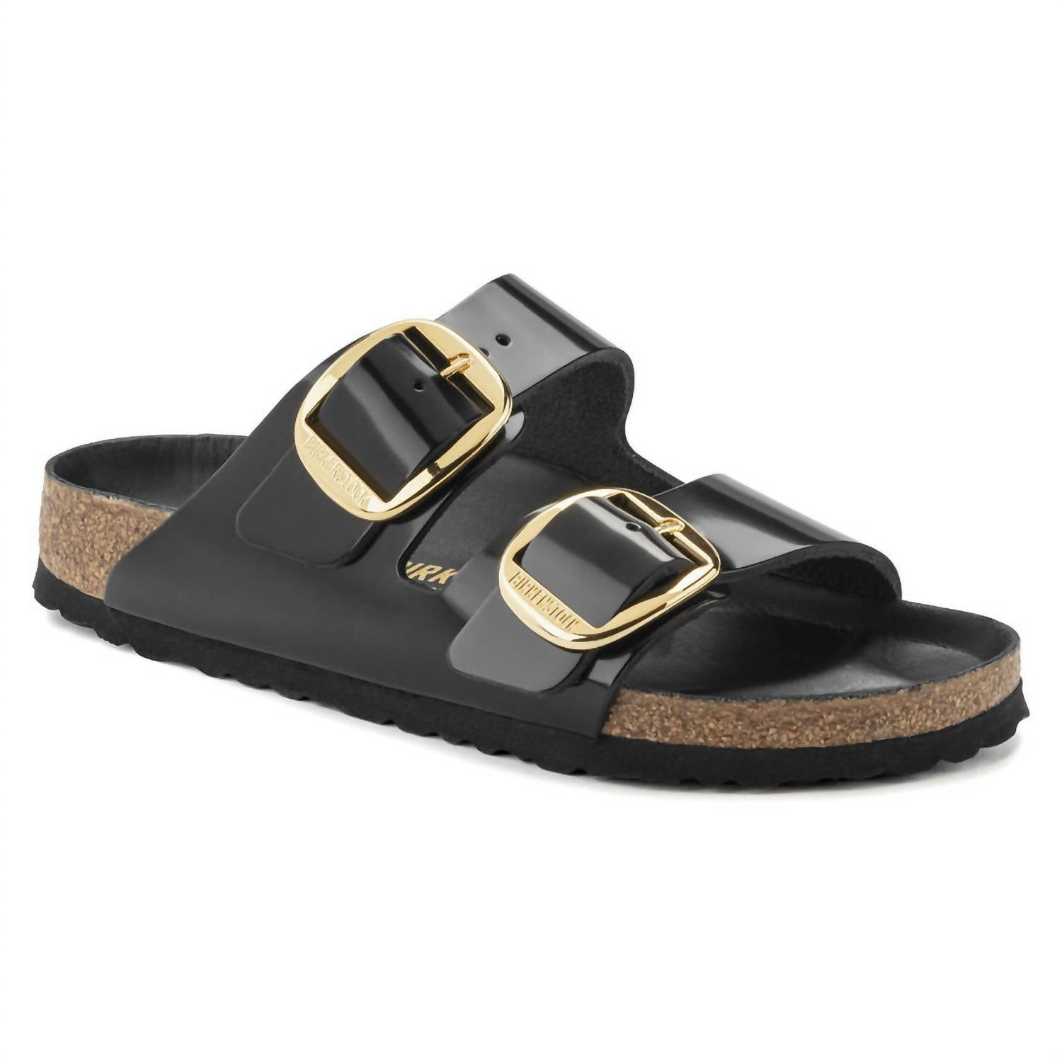 BIRKENSTOCK Women's Arizona Big Buckle Sandals in high shine black 1 - women's sandal