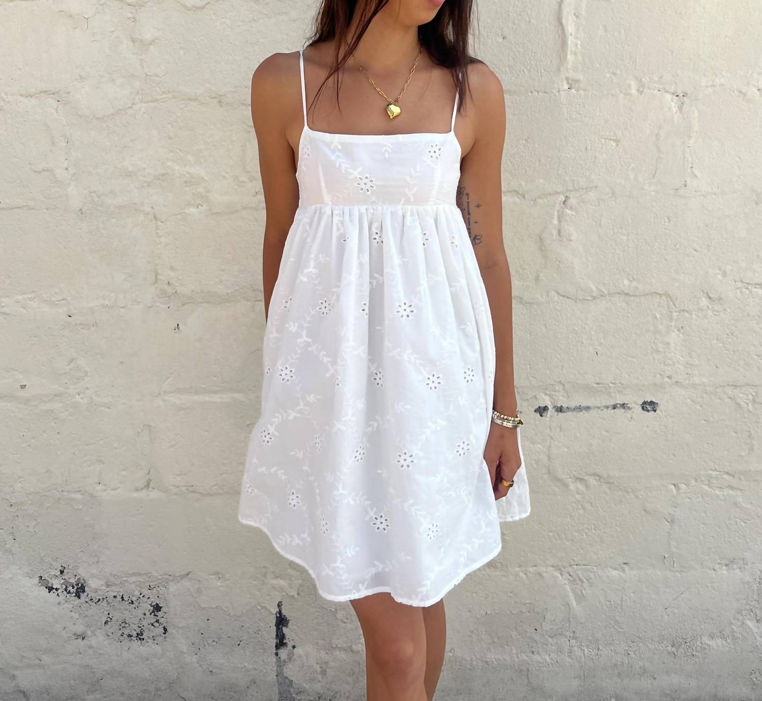 Olivaceous - Halle Gathered Mini Dress