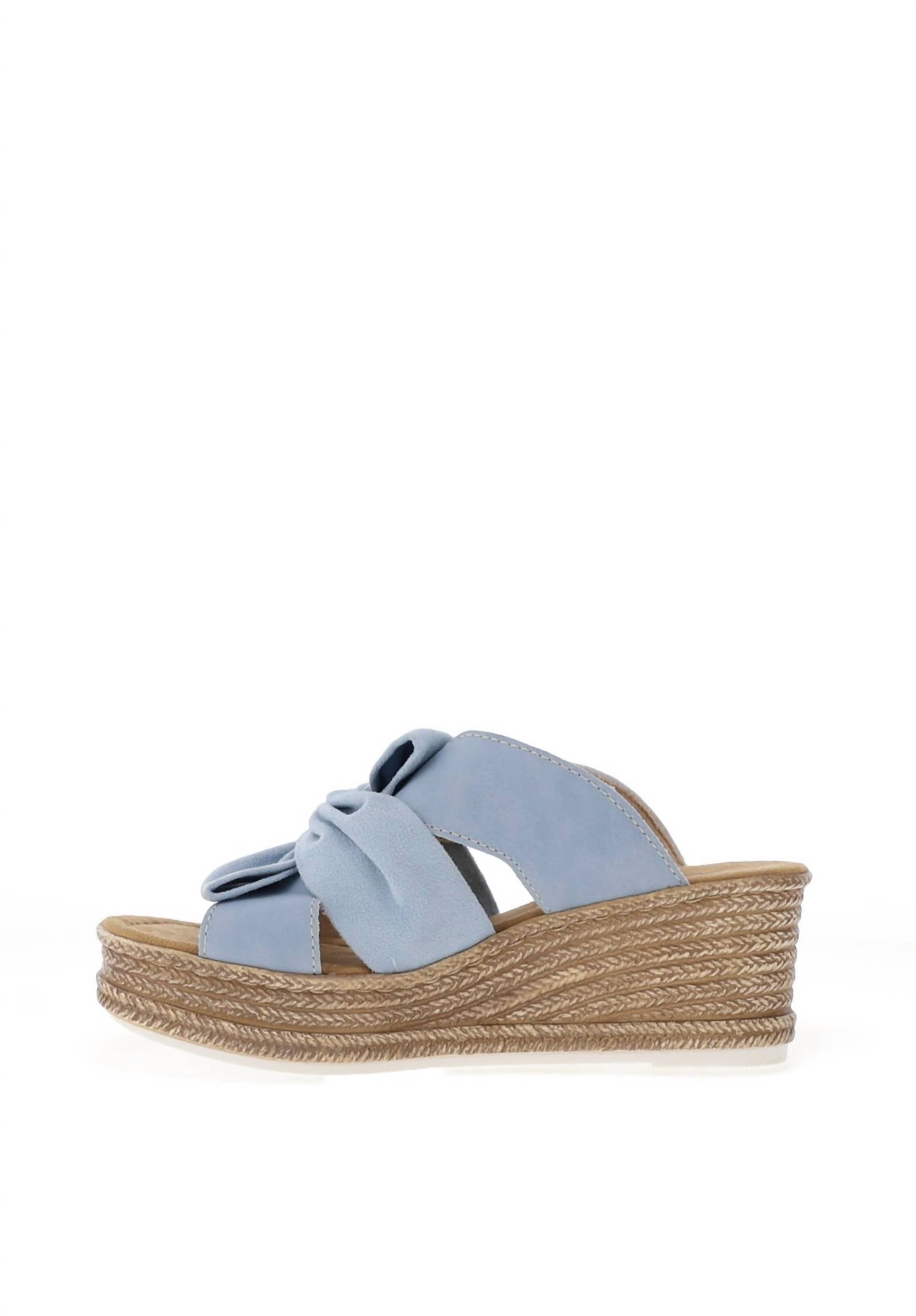 Rieker - Womens Bow Wedge Mule Sandals