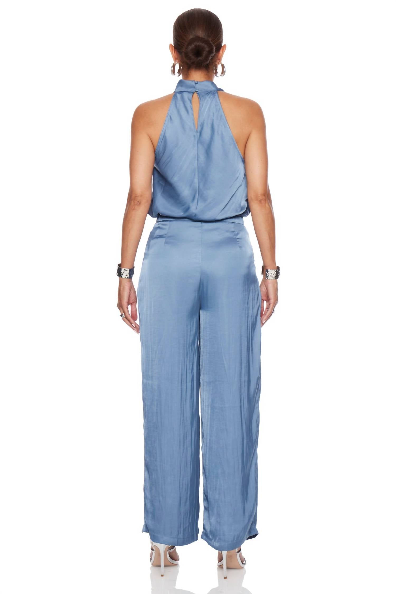 LUCY PARIS Kristy Pant in blue - women's pants - detail view