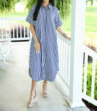 Entro - Everly Stripe Midi Dress