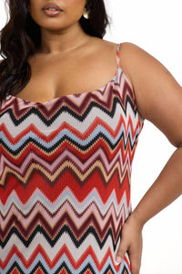 Fashion Szn Curve - Sleeveless Retro Mesh Maxi Dress - Plus Size