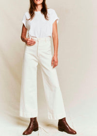 THE GREAT. Seafair Wide Leg Jeans in vintage stone - women's jeans