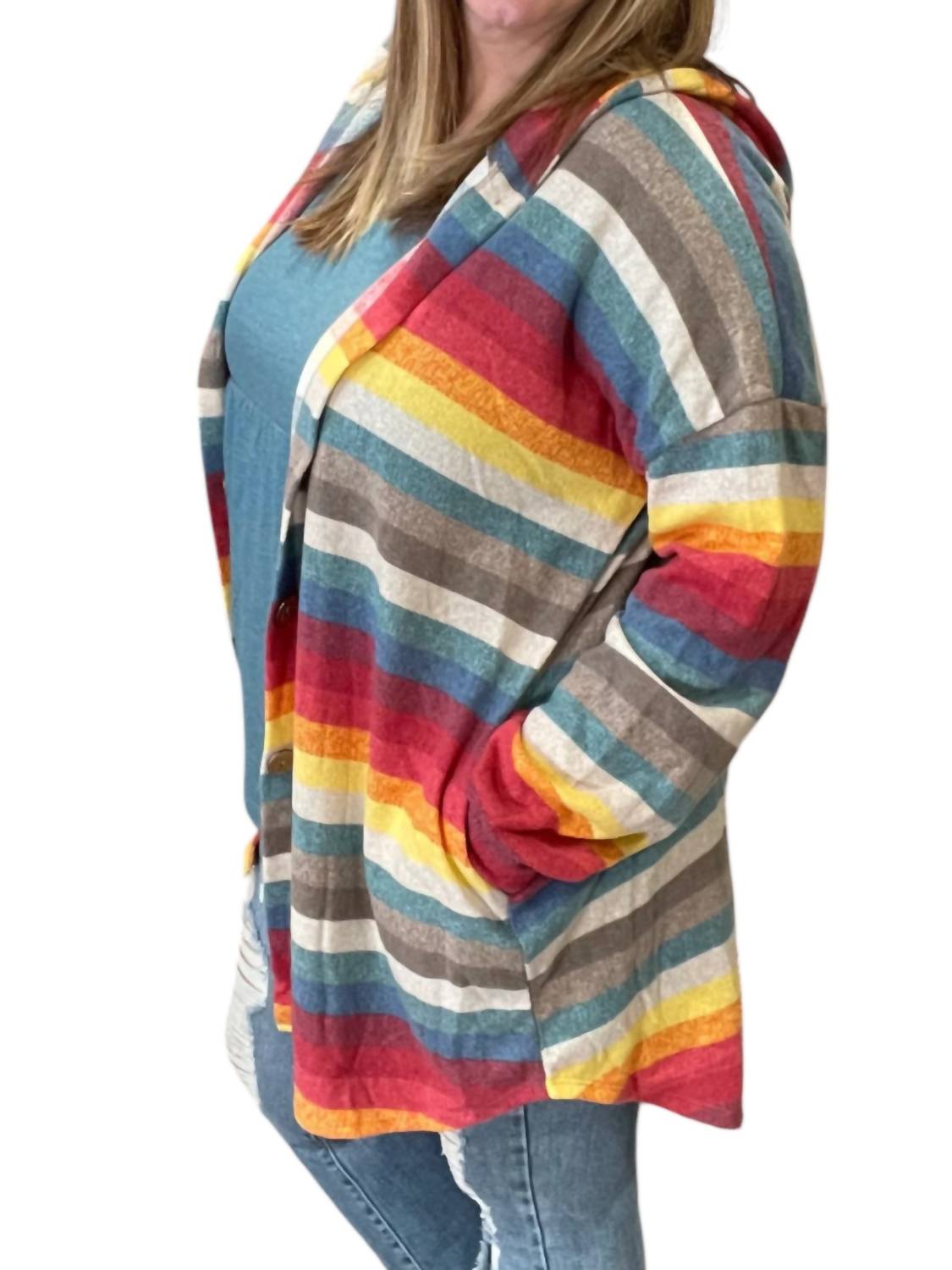Heimish Usa - Stripe Hooded Top