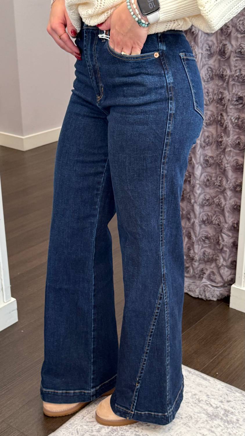 DEAR JOHN DENIM Fiona Split Hem Jeans in belvue - women's jeans - alternate view