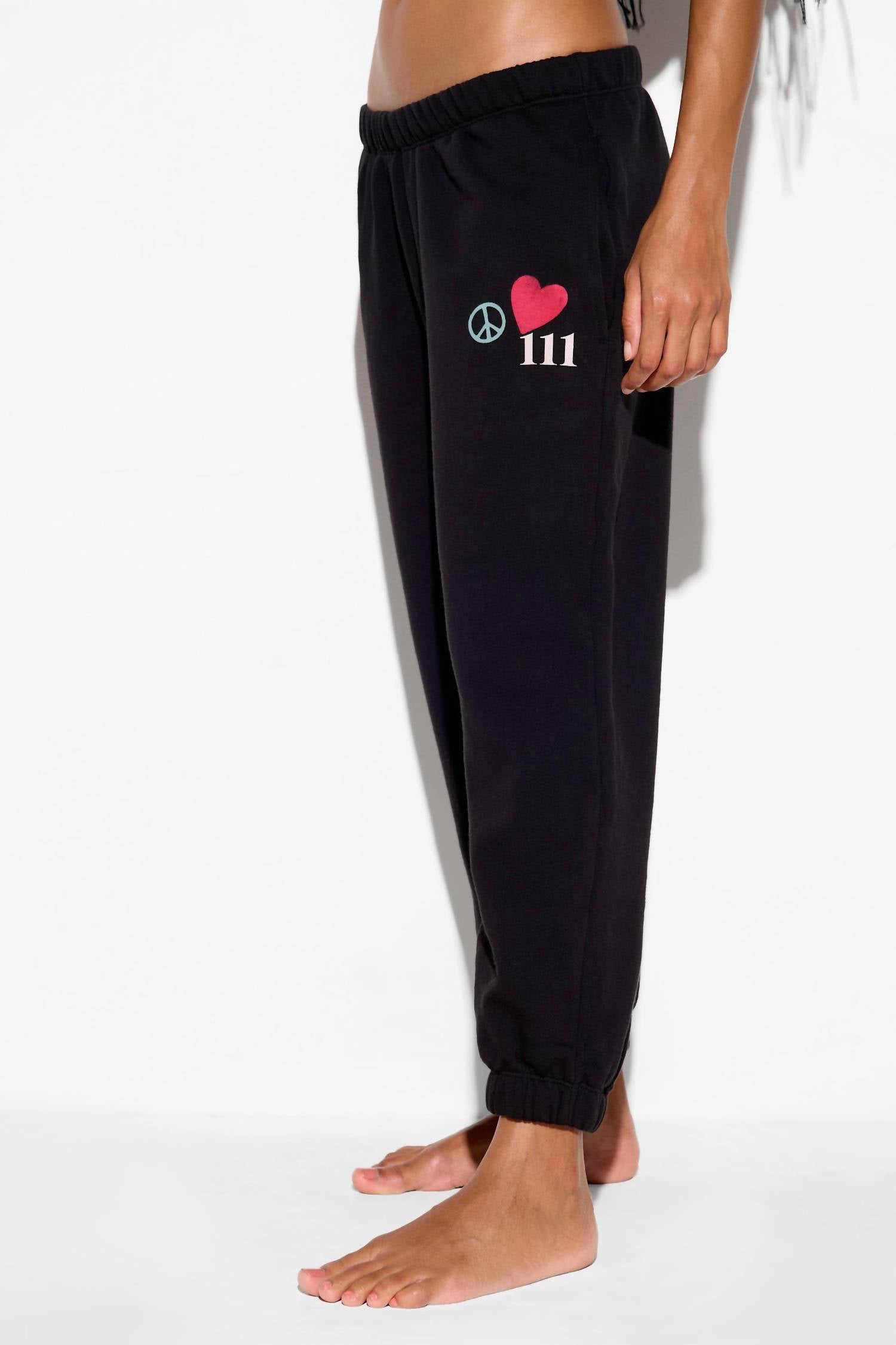 SPIRITUAL GANGSTER Power Of Love Bowie Sweatpants in black - women's pants - detail view