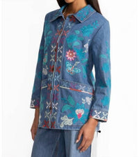 Johnny Was - LONG DENIM WORKER JACKET PETRA