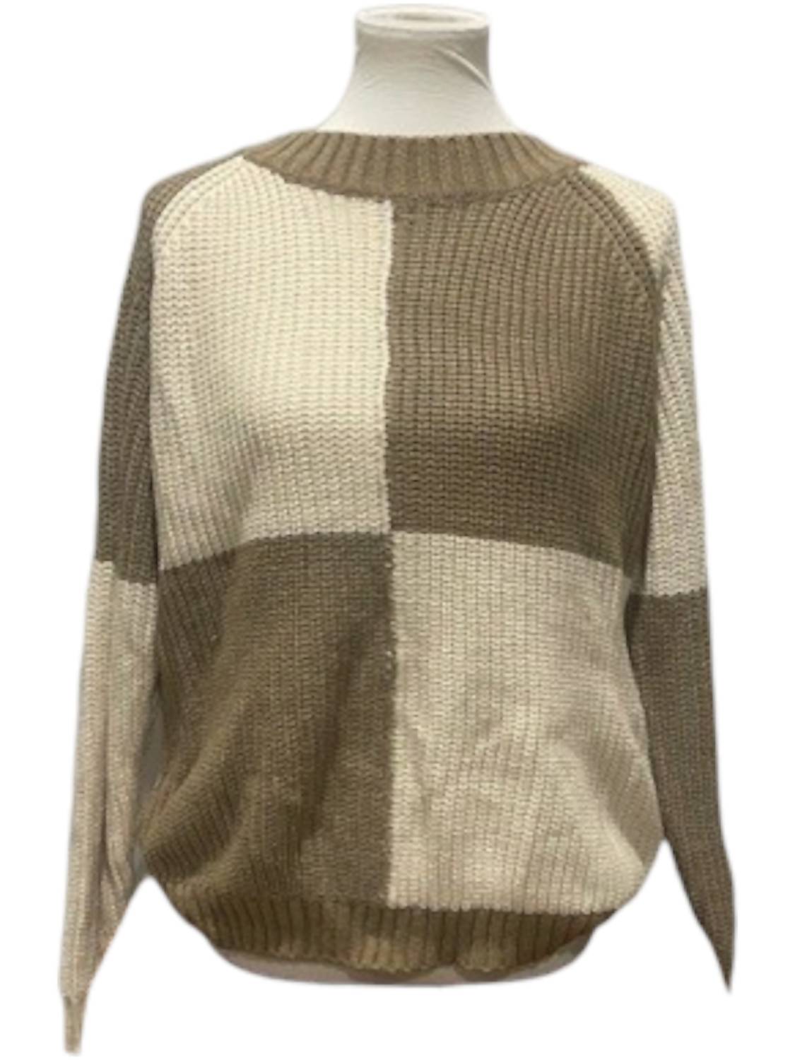 Sage The Label - Women's Checkboard Sweater