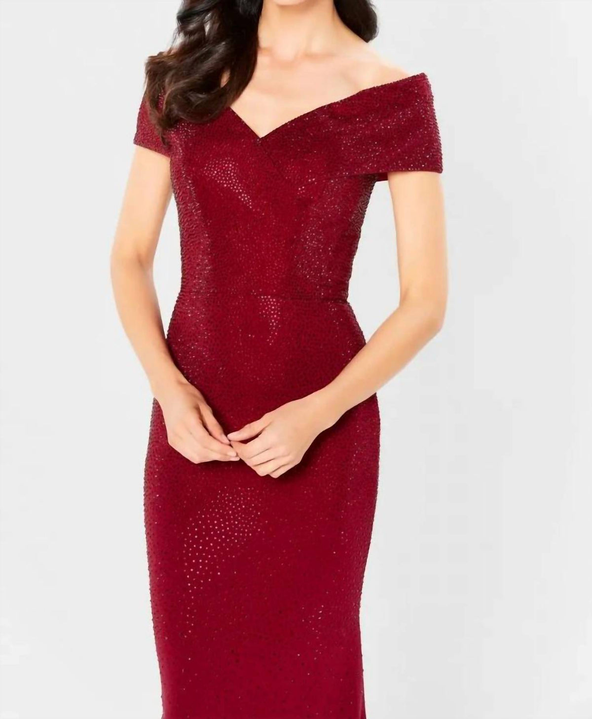 Montage By Mon Cheri - Fit & Flare Gown With Off The Shoulder Sweetheart Neckline