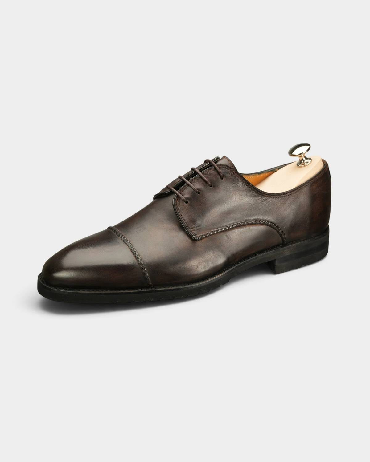 Bontoni - Men's Damore Cap Toe Vibram Flex Derby Shoes