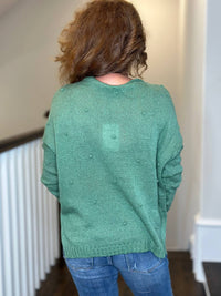 Wooden Ships - Mini Popcorn V Neck Lightweight Sweater