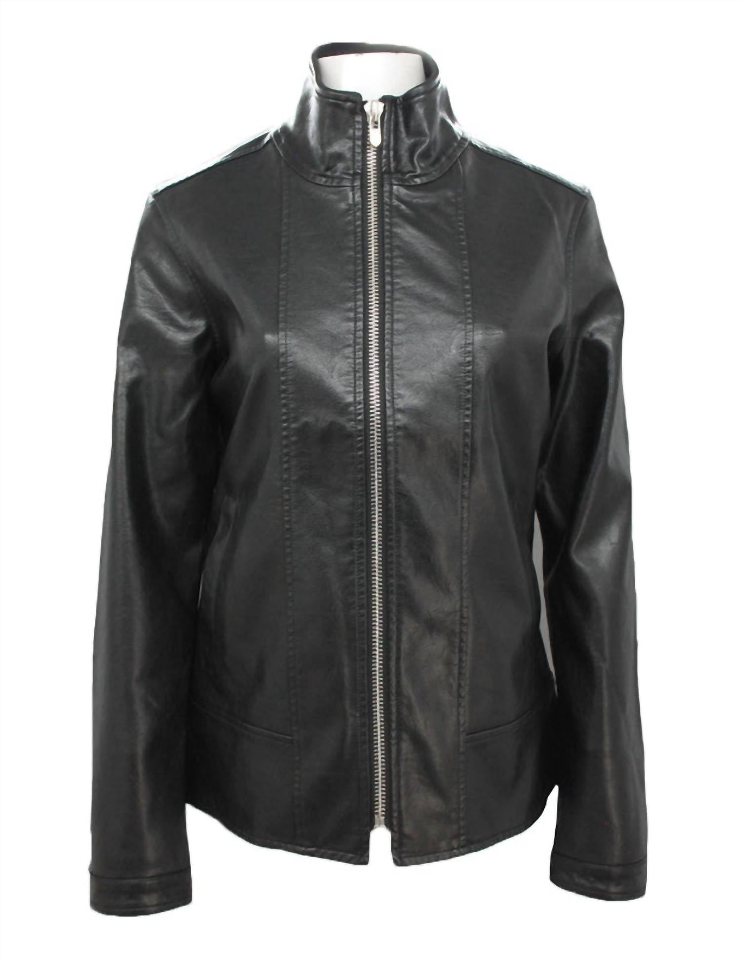 Nine West - Classic Racer Leather Jacket