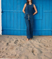 Z Supply DAYCATION DENIM PANT in blue - women's pants - detail view