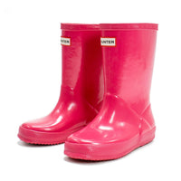 HUNTER Kids First Gloss Rain Boots in bright pink - kids' shoe