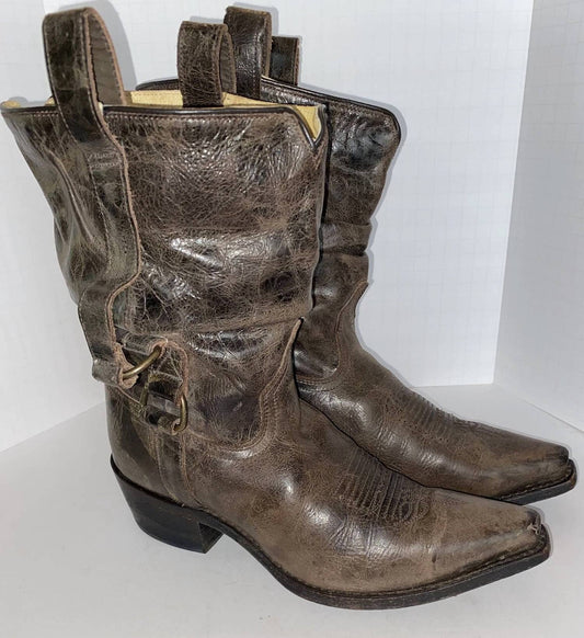 Double-H Boots - Women’s Leather Mid Calf Cowboy Boots