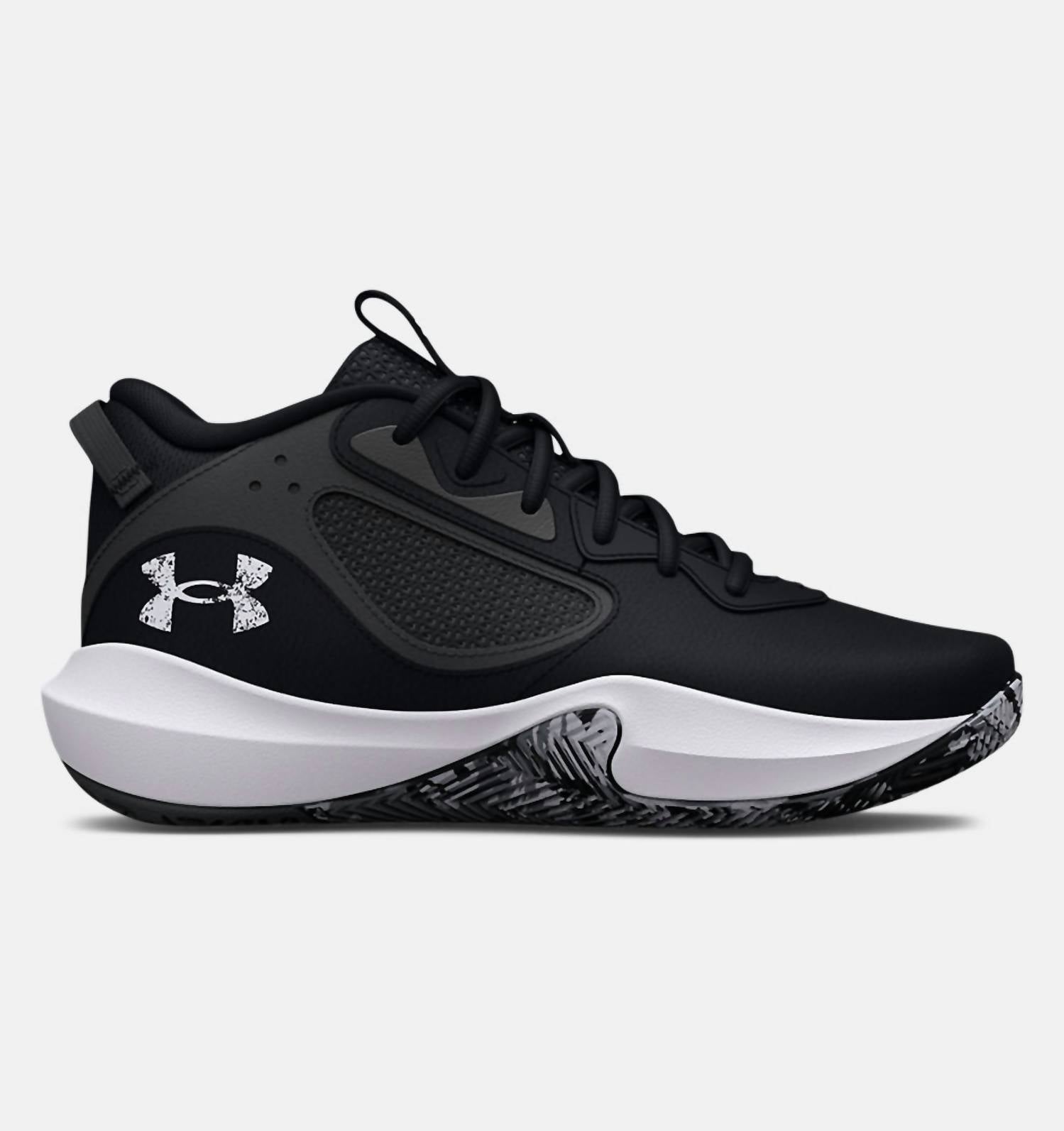 UNDER ARMOUR Men's Lockdown 6 Basketball Shoes in black white - men's sneaker