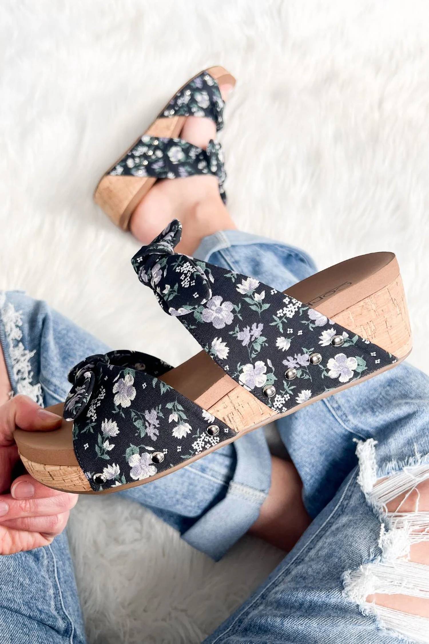 Corkys Footwear - Floral Wedge Sandal