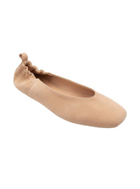 Ccocci - Women's Soft Suede Scrunch Heel Square-toe Ballet Flats