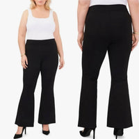 VINCE CAMUTO Women's Pull Up Flare Pants in black - women's pants