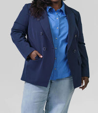 Tanya Taylor - Michelle Button Front Long Sleeve Jacket - Plus