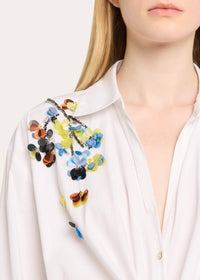 Cinq A Sept - Sequin Flower Marianna Front-Tie Top