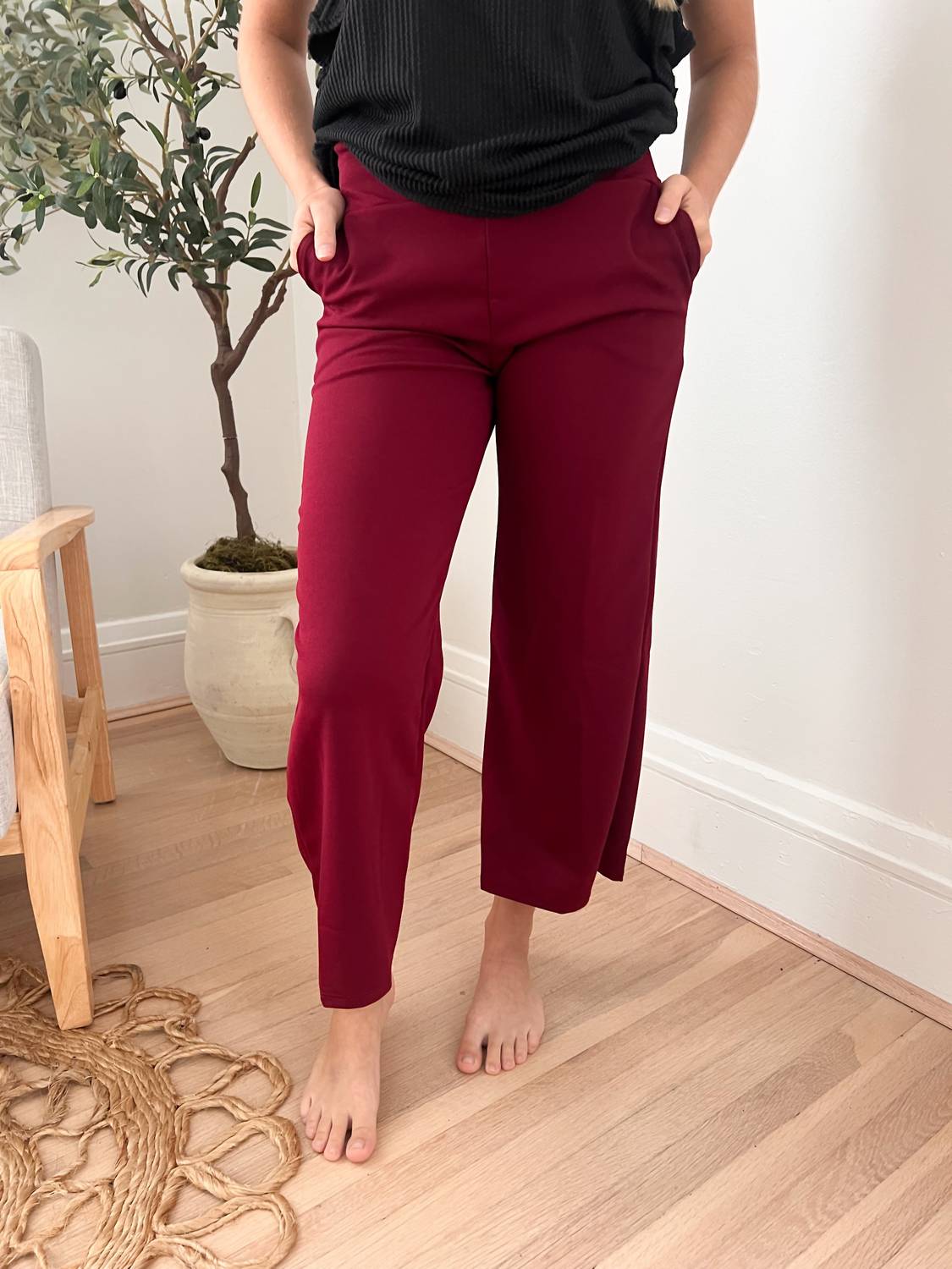Heimish Usa - Lucy Wide Leg Stretchy Crop Pants