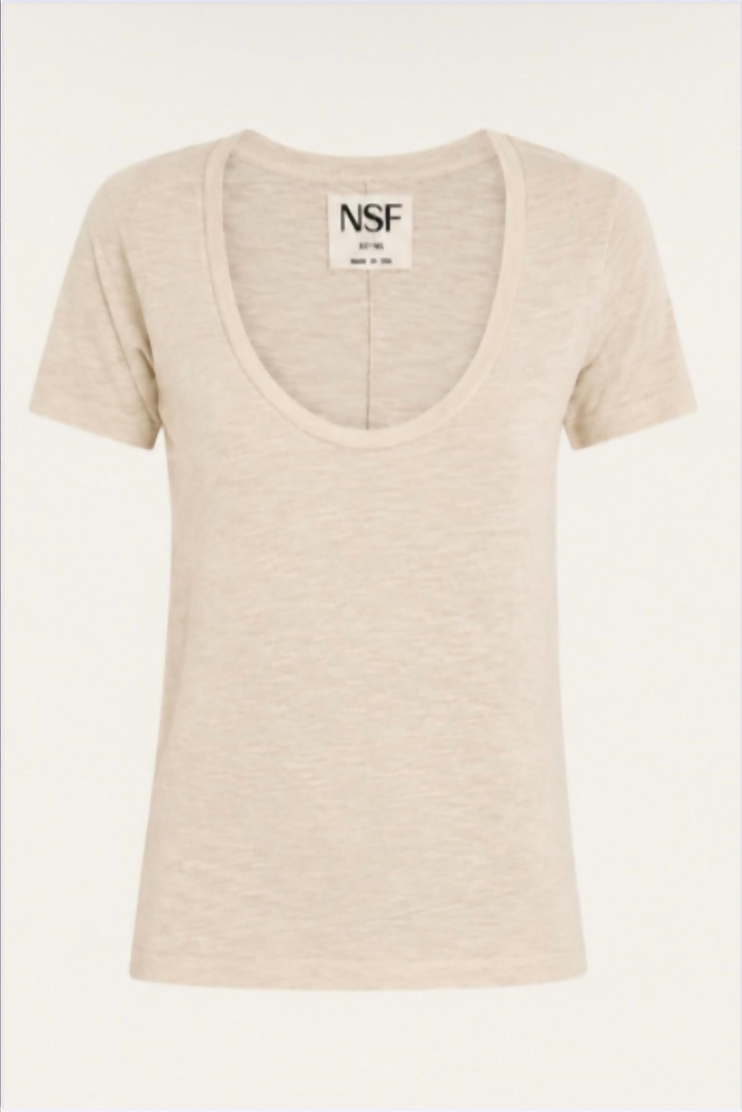 Nsf - Tally Short Sleeve Fitted U Neck T-Shirt